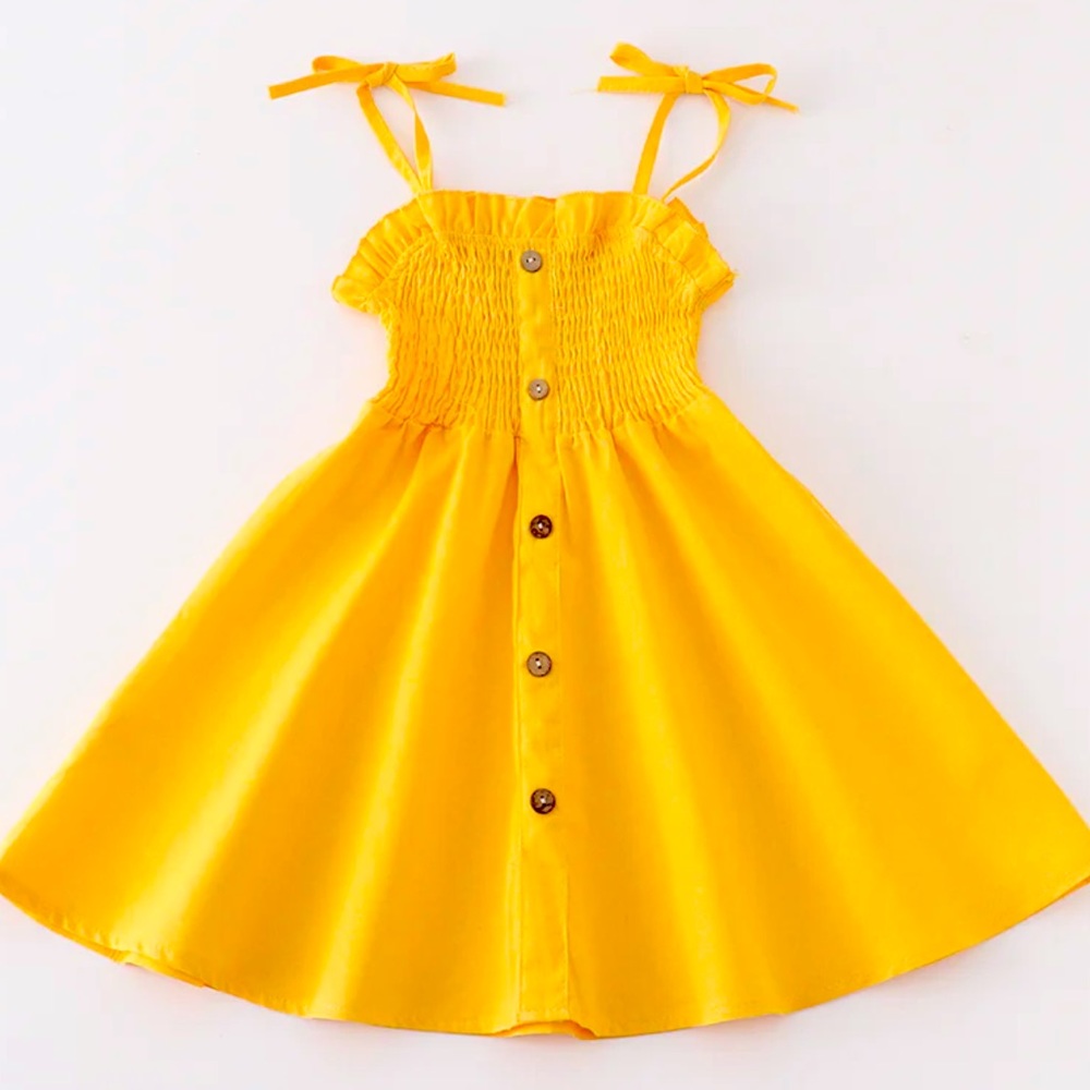 Yellow Summer Strap Dress